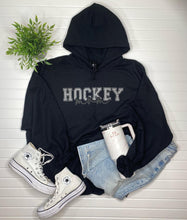 Load image into Gallery viewer, Hockey Mom Hoodie - Black Monochromatic
