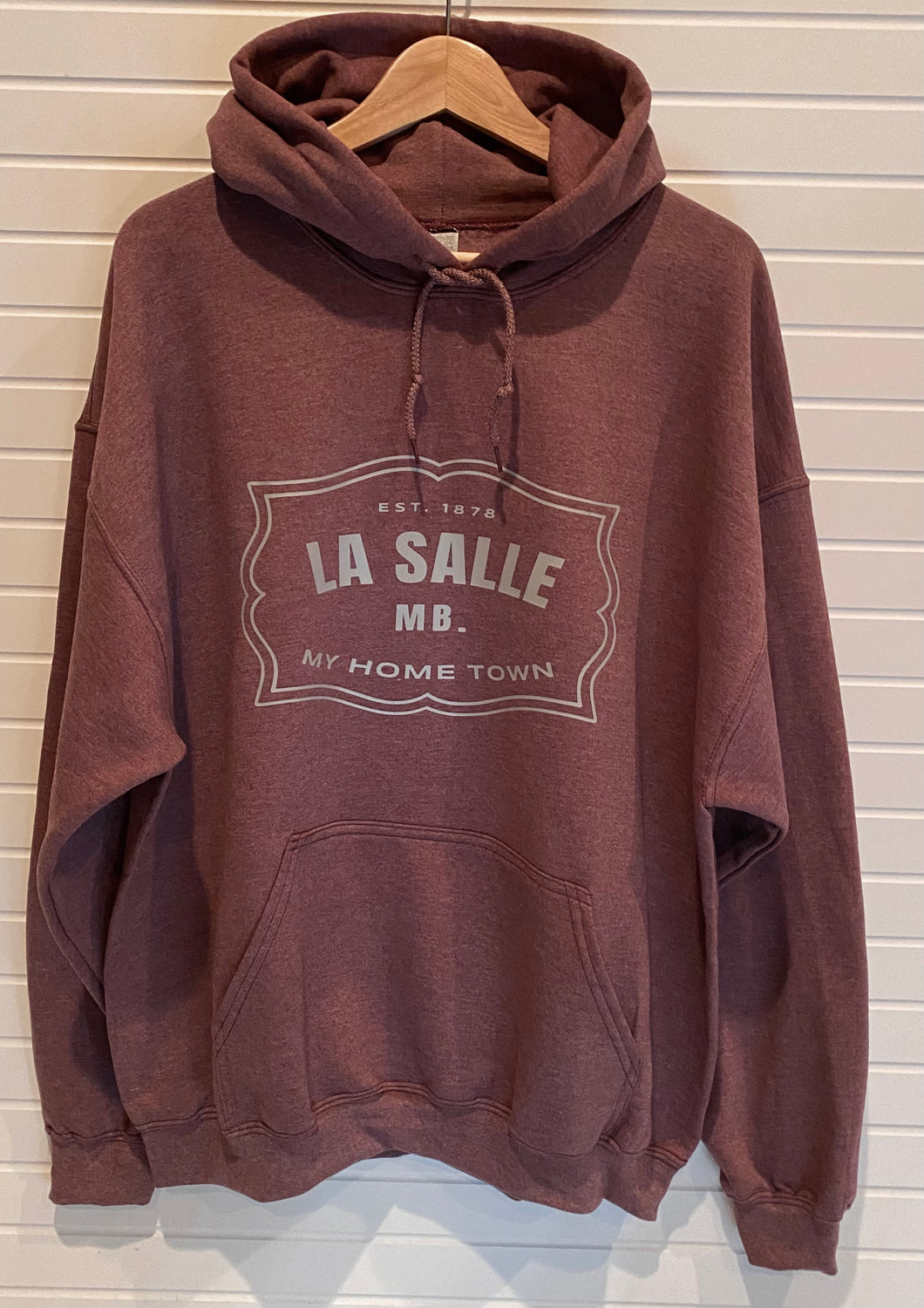 La Salle Hoodie - Heather Maroon -XL