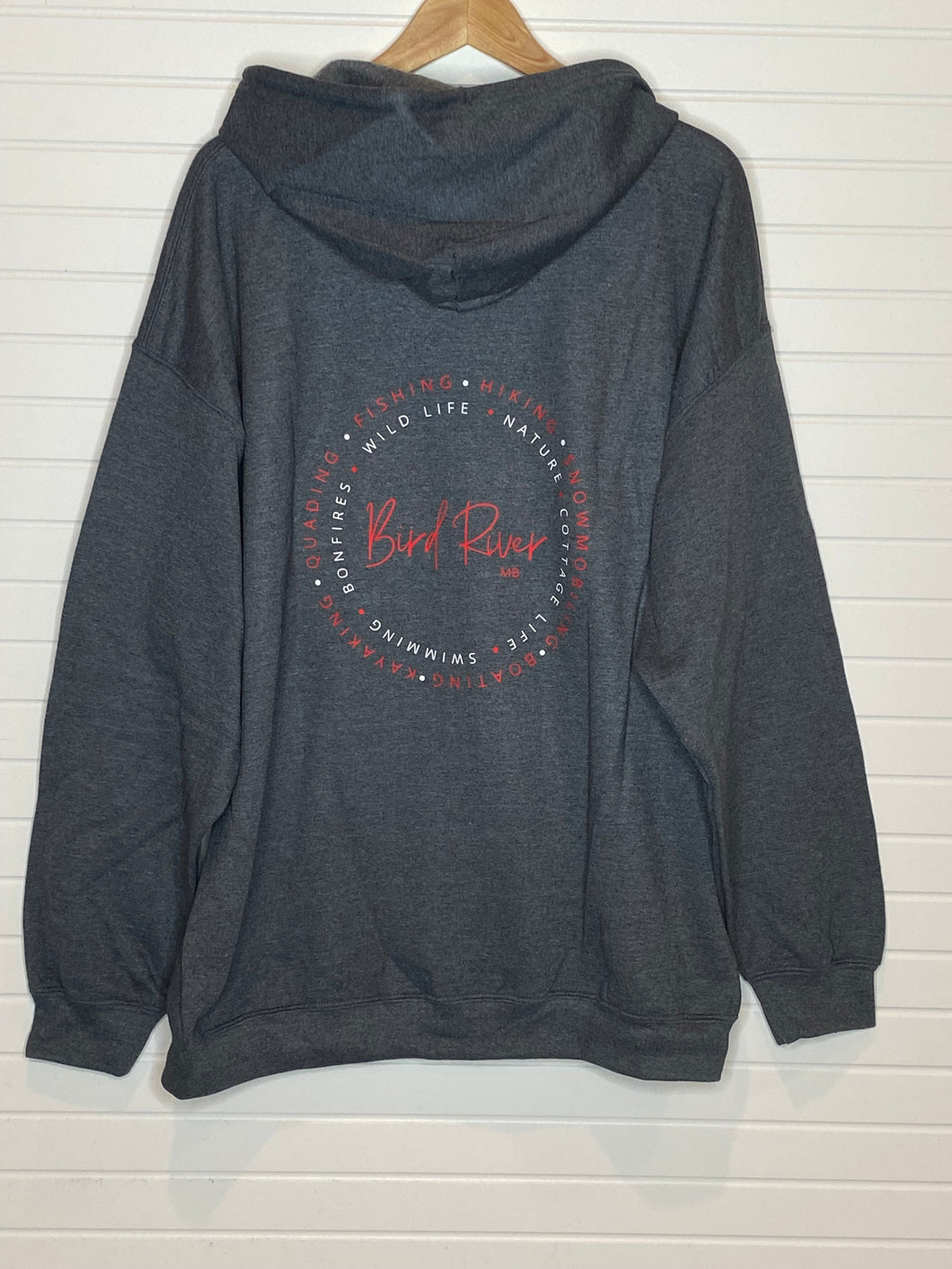 Bird River ZipUp Hoodie - Dark Grey - XL