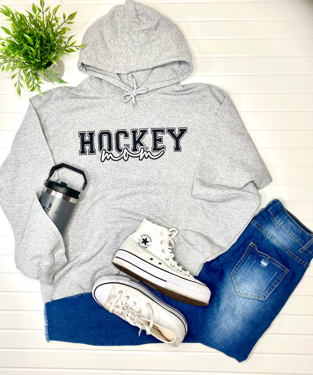 Hockey Mom Hoodie - Sport Grey