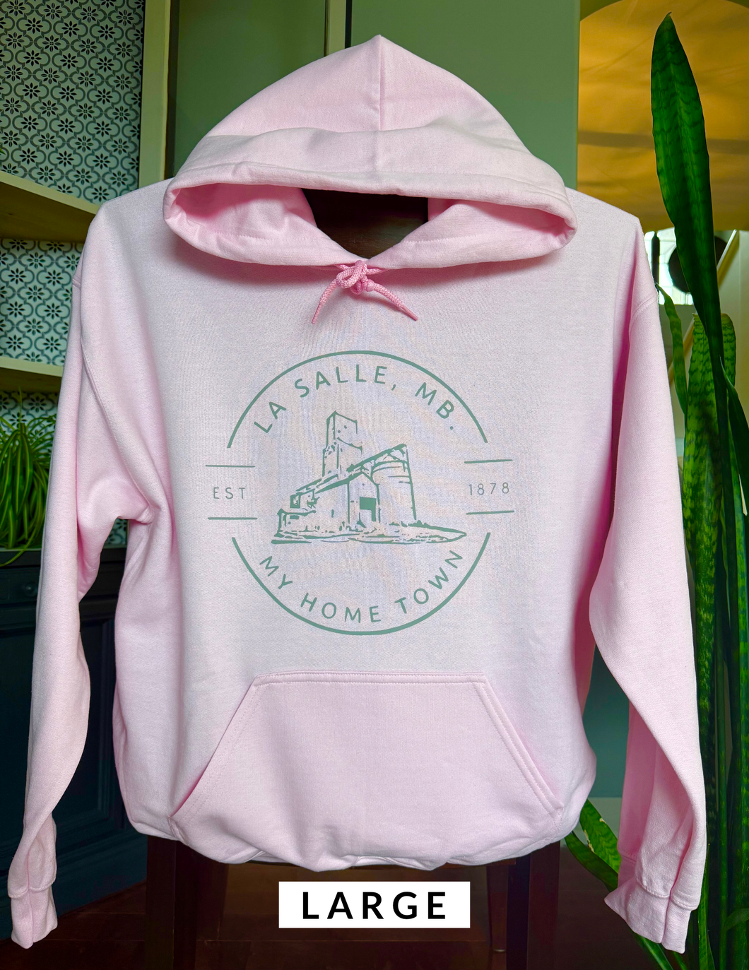 La Salle Hoodie - Pink - LARGE (ONE LEFT)