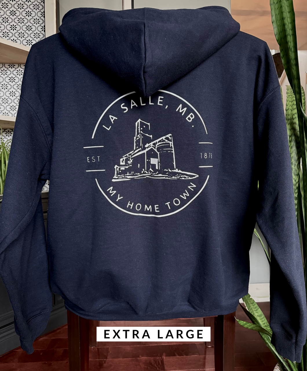 La Salle ZipUp Hoodie - Navy Blue - XL (ONE LEFT)