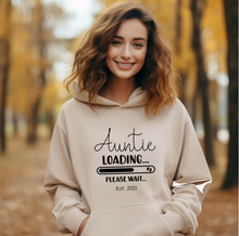 Load image into Gallery viewer, Baby Announcement Hoodies -  Auntie to be
