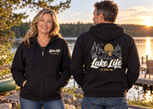 Load image into Gallery viewer, Lee River Lake Life - Bearly a Care - ZIP UP Hoodie
