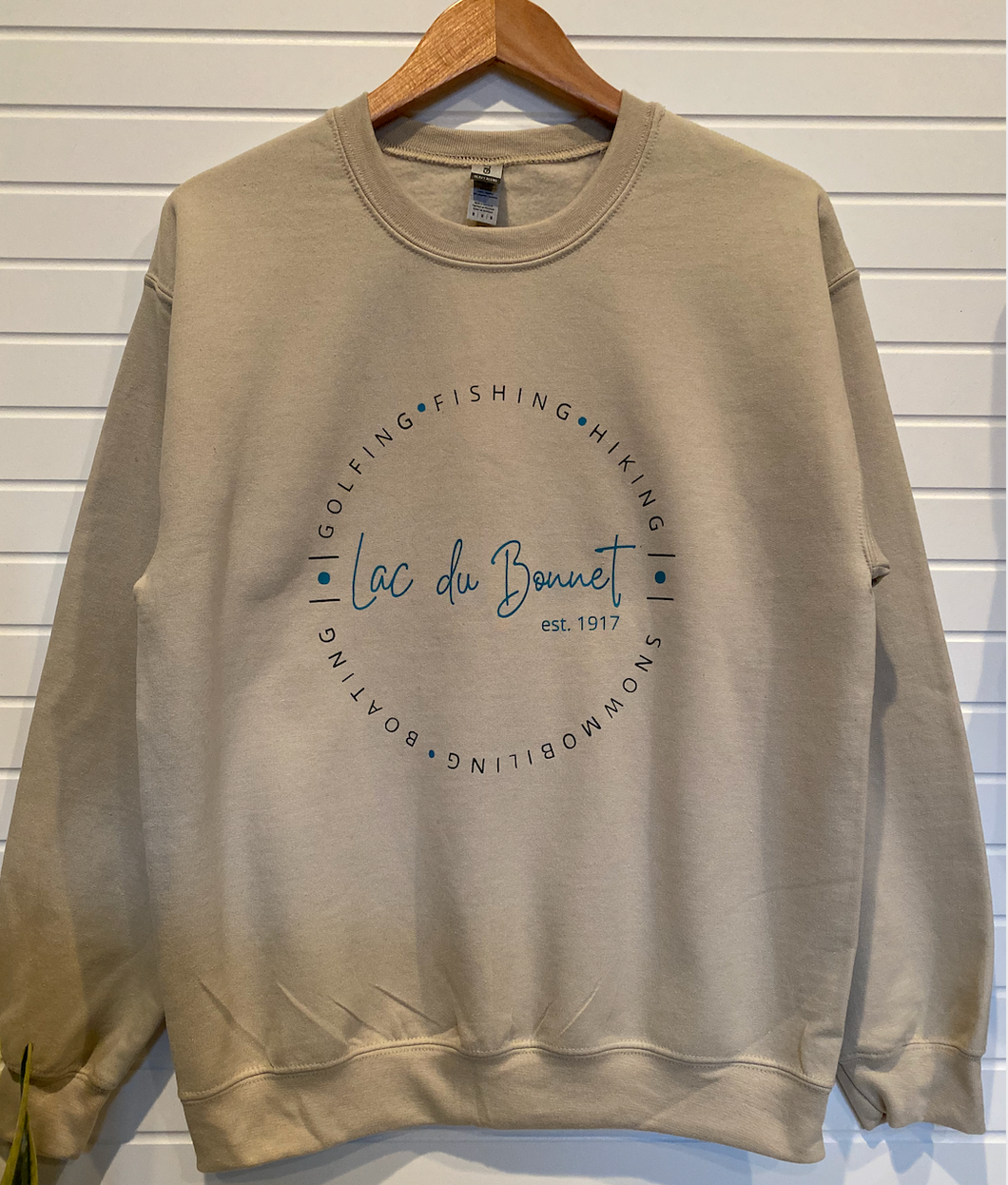 Lac du Bonnet Crewneck- Sand - MEDIUM